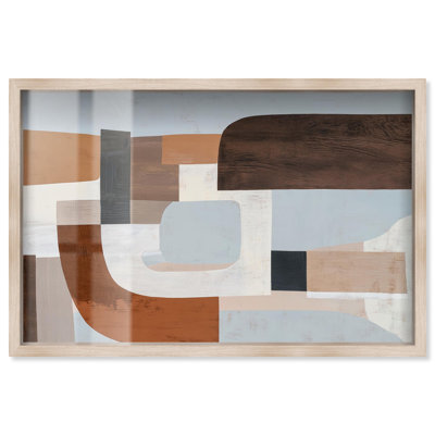 Décoration de salon Art of Forms II Shadowbox Print par Art Remedy, cadre blond, 46 x 31