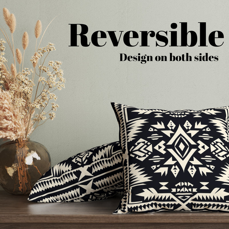 Geometric Reversible Pillow Cover