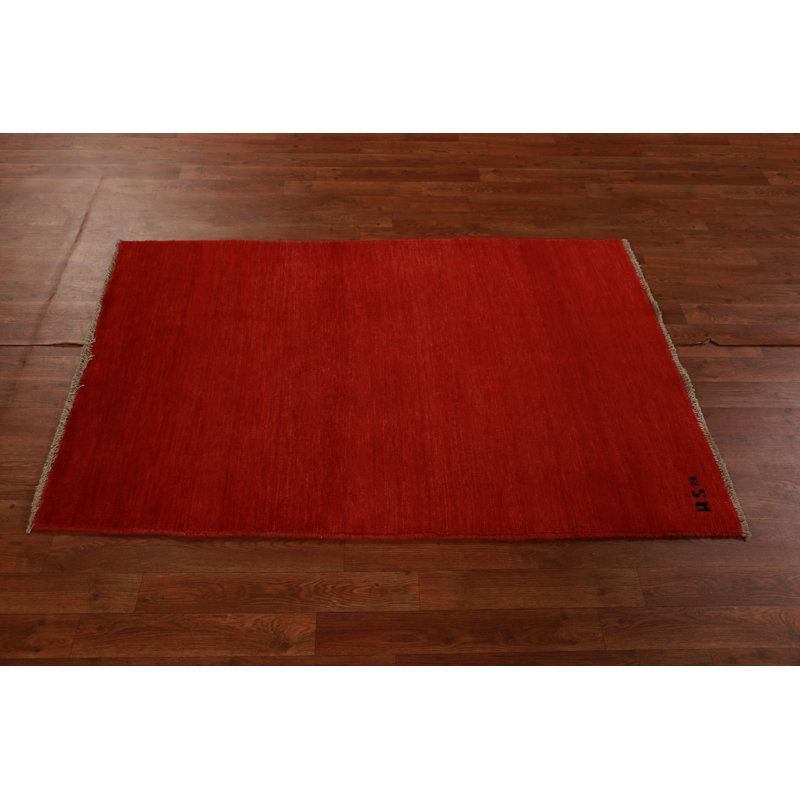 Tapis rouge rouge moderne Gabbeh