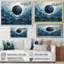 Éclipse de lune sur la réflexion côtière II - lune, art mural-383372230-383372225-383372227