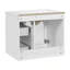 Ensemble de meuble-lavabo mural pour petit espace, armoire de salle de bain avec lavabo en céramique, 2 tiroirs et 1 porte à fermeture en douceur