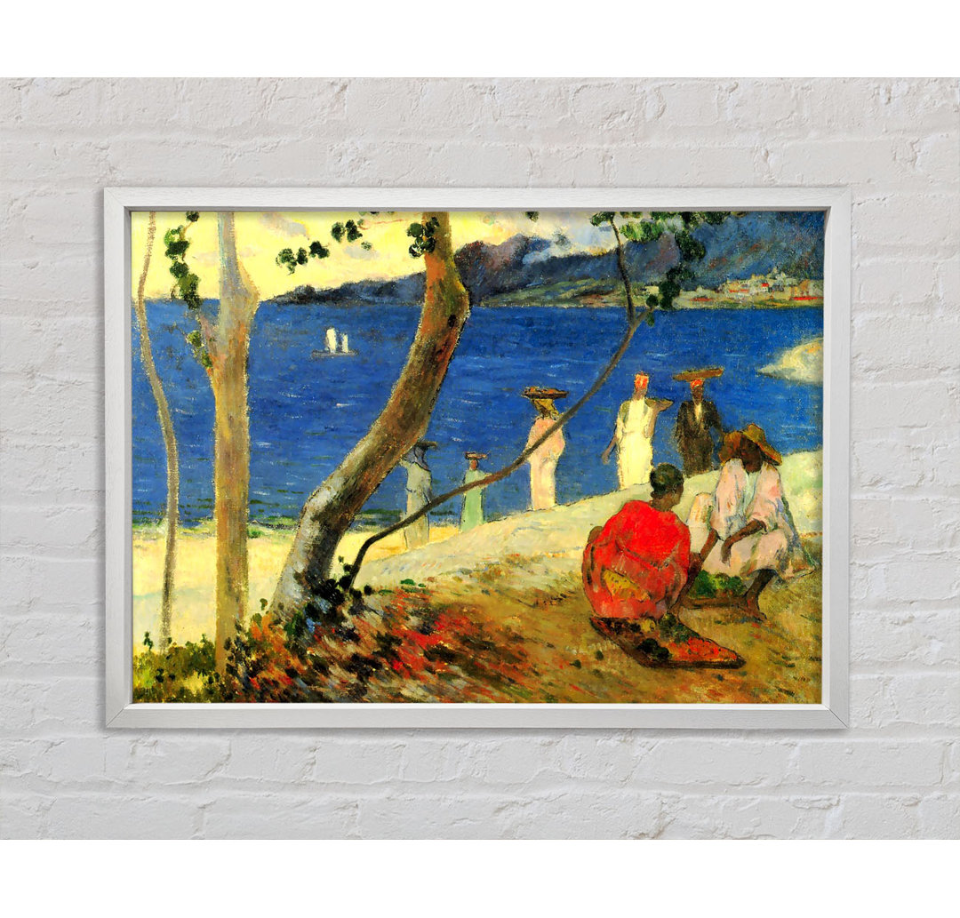 Gauguin Beach Scene - Einzelner Bilderrahmen Kunstdrucke auf Leinwand