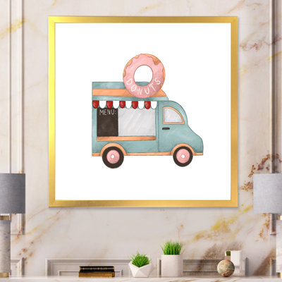 Art rétro sur toile, Donut Van Kiosk
