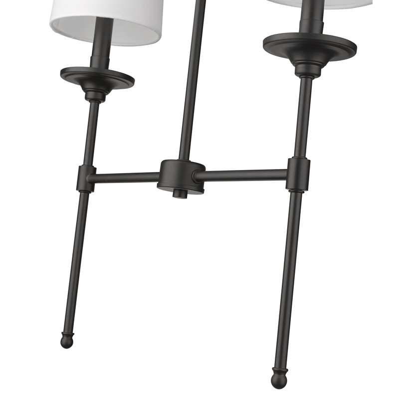 Kinley 2 - Light Dimmable Cylinder Chandelier, Matte Black