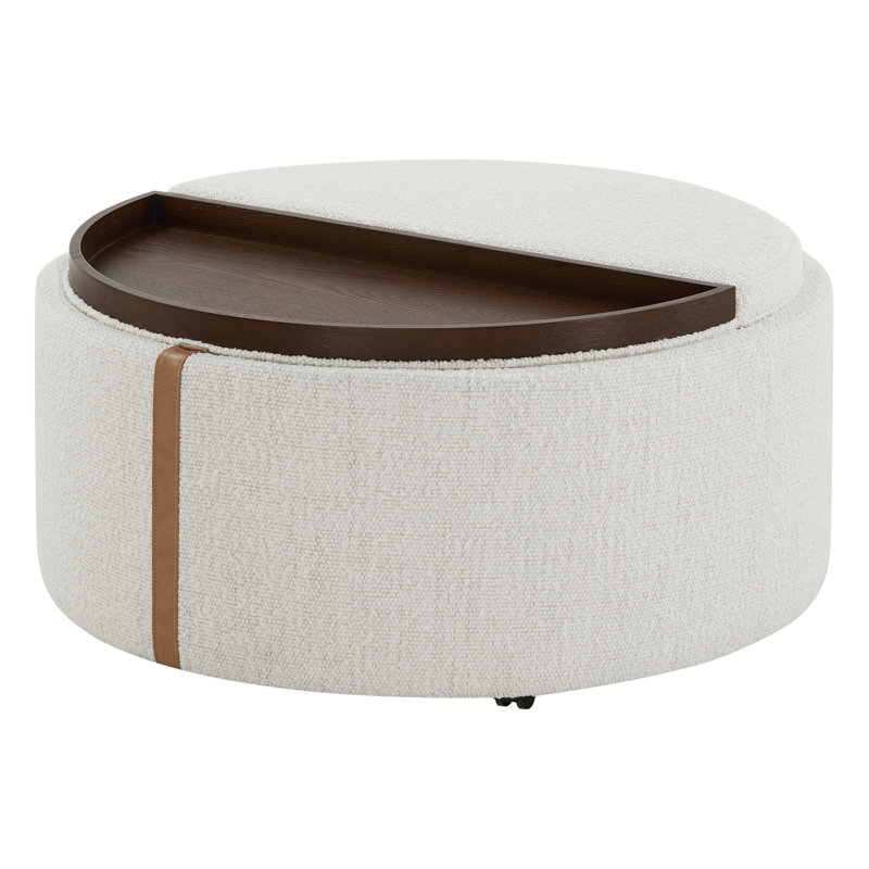 Repose-pieds avec rangement Koehn, Blanc