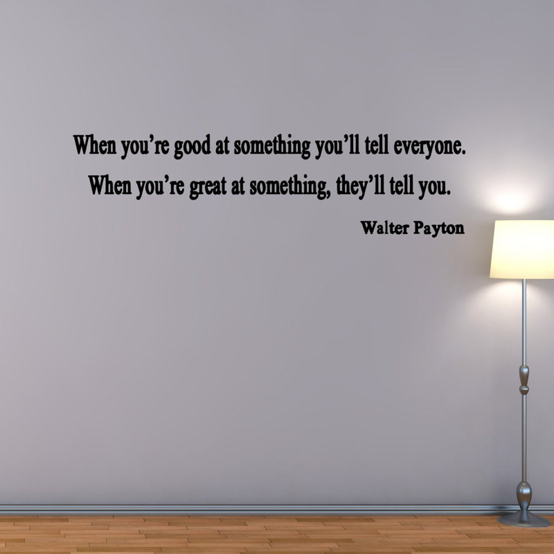 Adhésif mural Clorinda «When You Good At Quelque chose» Walter Payton, H 7,5 po x l 22 po