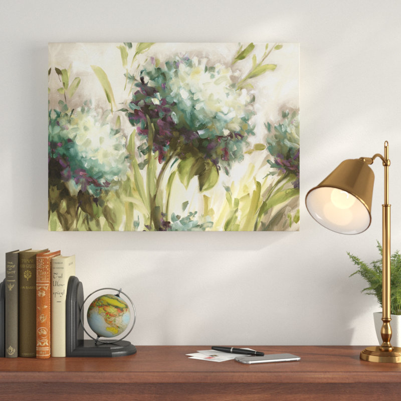 « hortensia field », reproduction sur toile, H 14 po x l 19 po x P 2 po