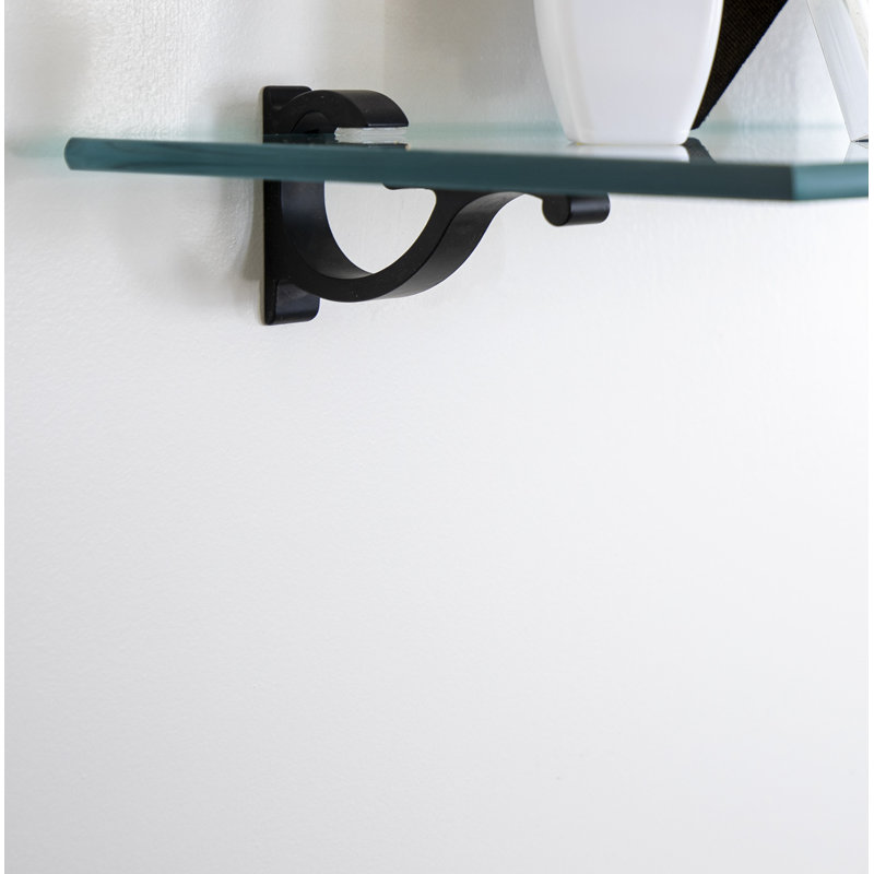 Arriella Bracket Shelf, Black, 3" H x 72" W x 10" D