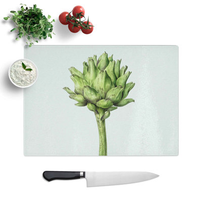 Tempered Glass an Artichoke Chopping Board