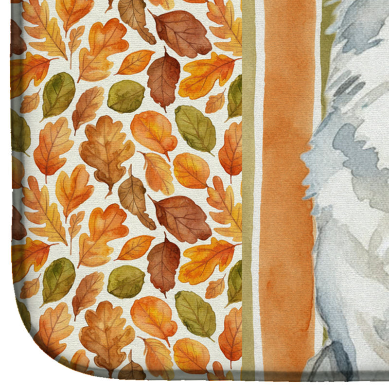 American Eskimo Heirloom Fall Dish Drying Mat