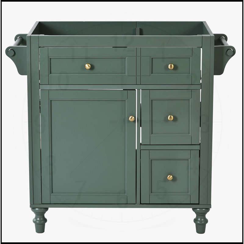 Meuble-lavabo de 30 po sans lavabo supérieur, Vert
