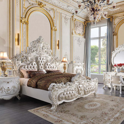 Ornate Carved Eastern King Bed