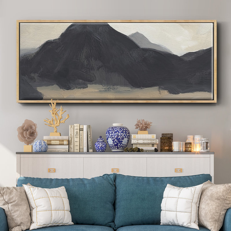 Mountain Range VII- Framed Canvas, 20" H x 50" W