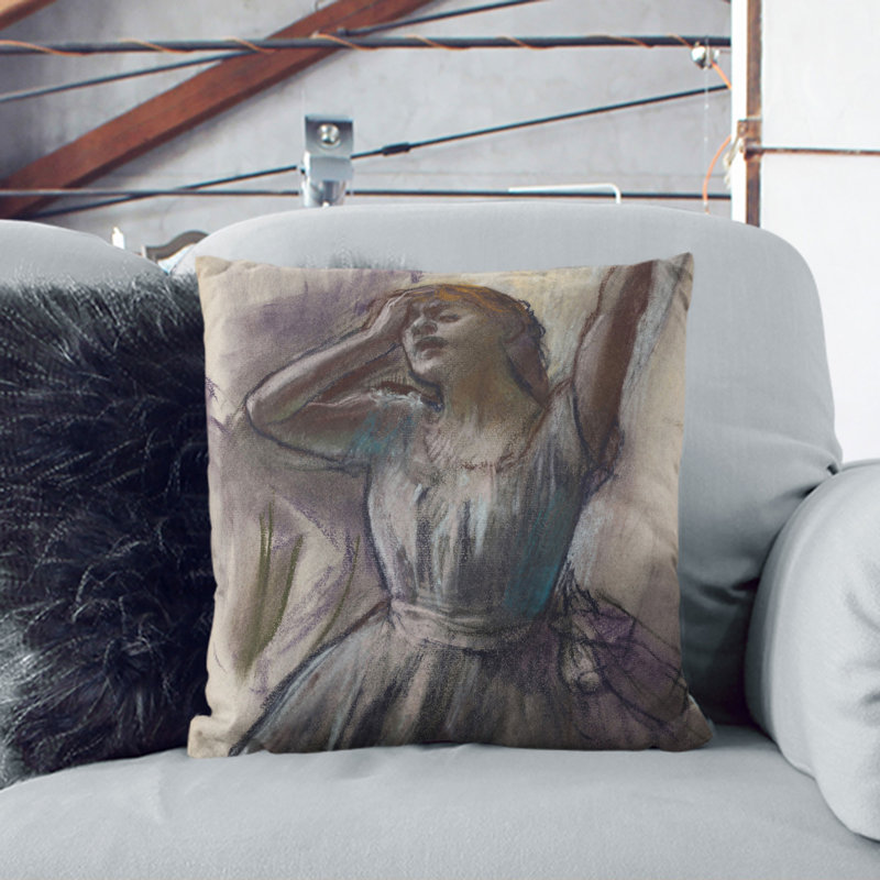 Study Of A Ballet Ballerina Dancer Vol.5 Square Throw Cushion, 55cm H x 55cm W x 20cm D