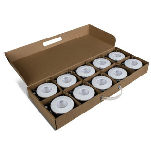 Bright Source 4w/6w All-in-One LED Downlight 10 Pack Contractor Pack - White Bezel