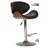 Marana Adjustable Swivel Upholstered Mid-Century Modern Bar Stool with Bentwood Frame-88841750
