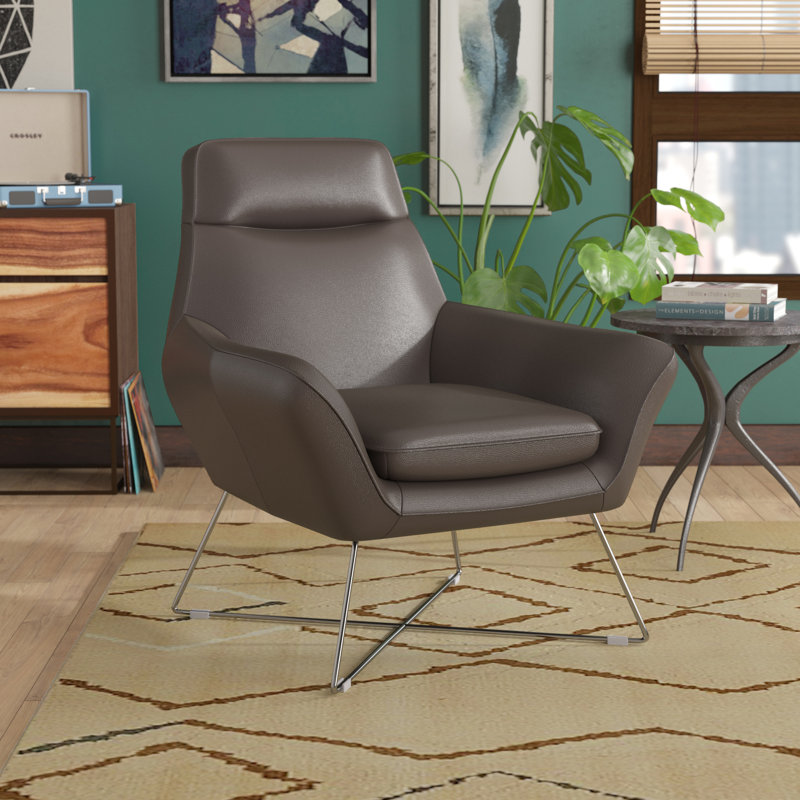 Abdulilah Upholstered Armchair, Dark Gray