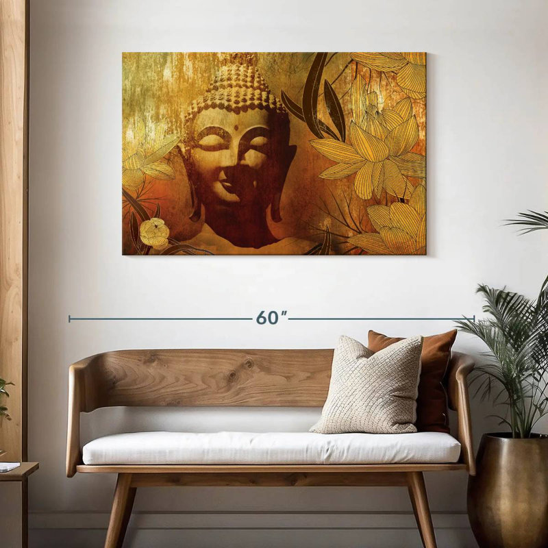 Bouddha floral Leisha, H 30 po x l 45 po