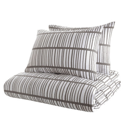 Frankie-Joe Cotton Striped Bedspread with Pillowcases Included