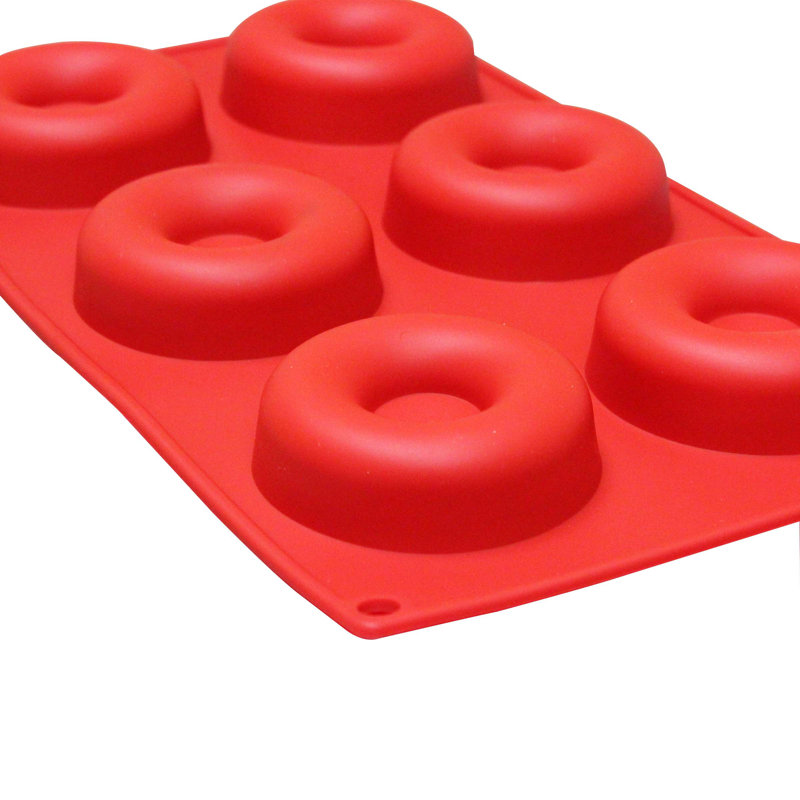 Red Non-Stick High Heat Silicone Baking Mold with Lid