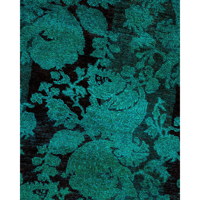 Tapis unique noué à la main Chimel - bleu
