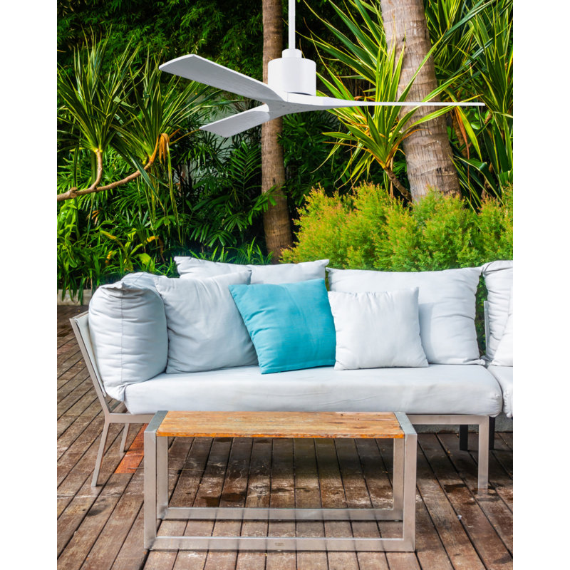 Nan 42" Ceiling Fan In Blades, Matte White, Matte White