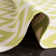 Dhurries Hand Woven Flat Weave Wool/Cotton Chevron Rug in Green/Ivory