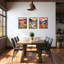 Art mural en bois Boho