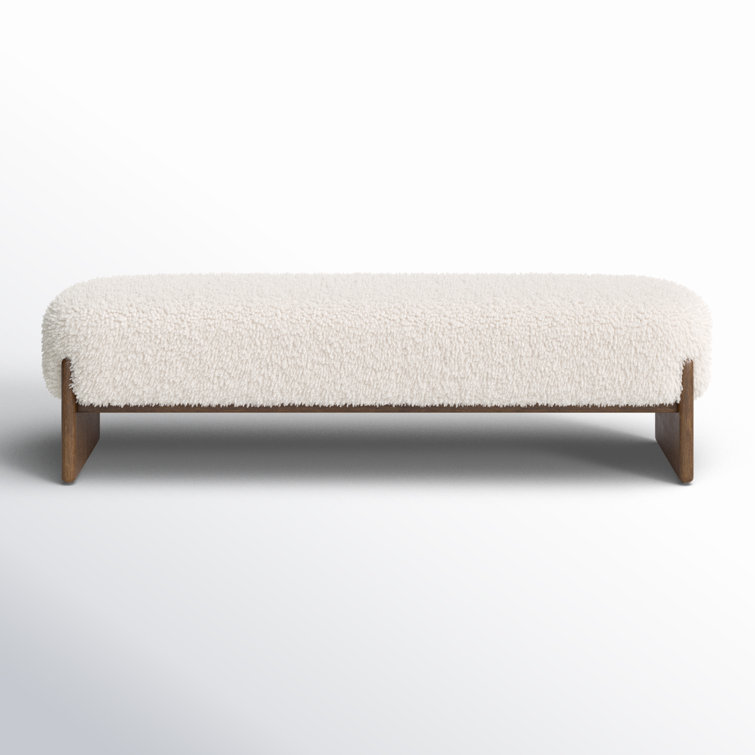 Polyester Blend Upholstered Storage Bench