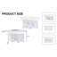 Une table basse à motif circulaire en bois aggloméré blanc, une table centrale blanche de 31,4 pouces, une table basse moderne, convient aux petits espaces et aux salons.