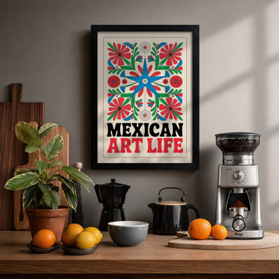 Mexican Folk Celebration Boho - Framed Print