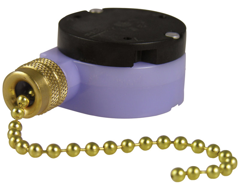 Gardner Bender Brass-Plated Two-Speed Pull Chain Switch