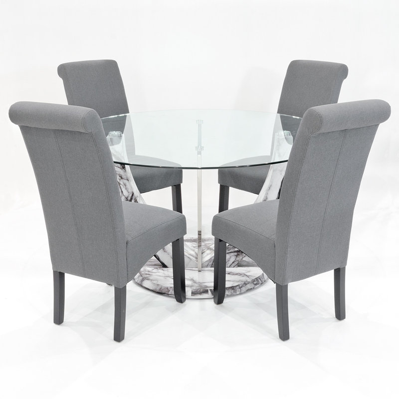 Kipp 4 - Person Dining Set, Grey