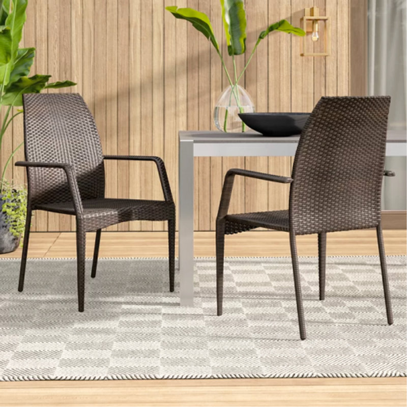 Ensemble de 2 chaises d'extérieur en osier