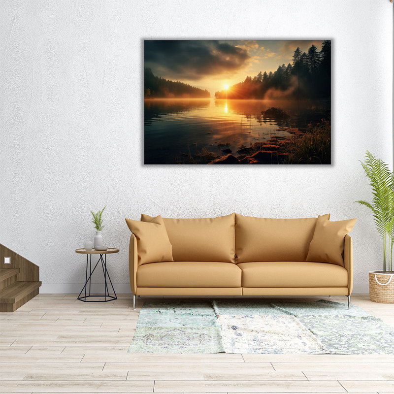 «Lakeside Sunrise Glow», H 32 po x l 48 po