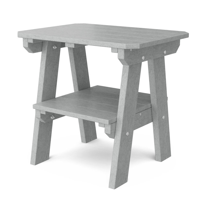 Table de bout à deux niveaux Heritage, Gris clair