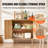 Rattan Cabinet Storage with 2 Magnetic Doors and Adjustable Shelves-106667682