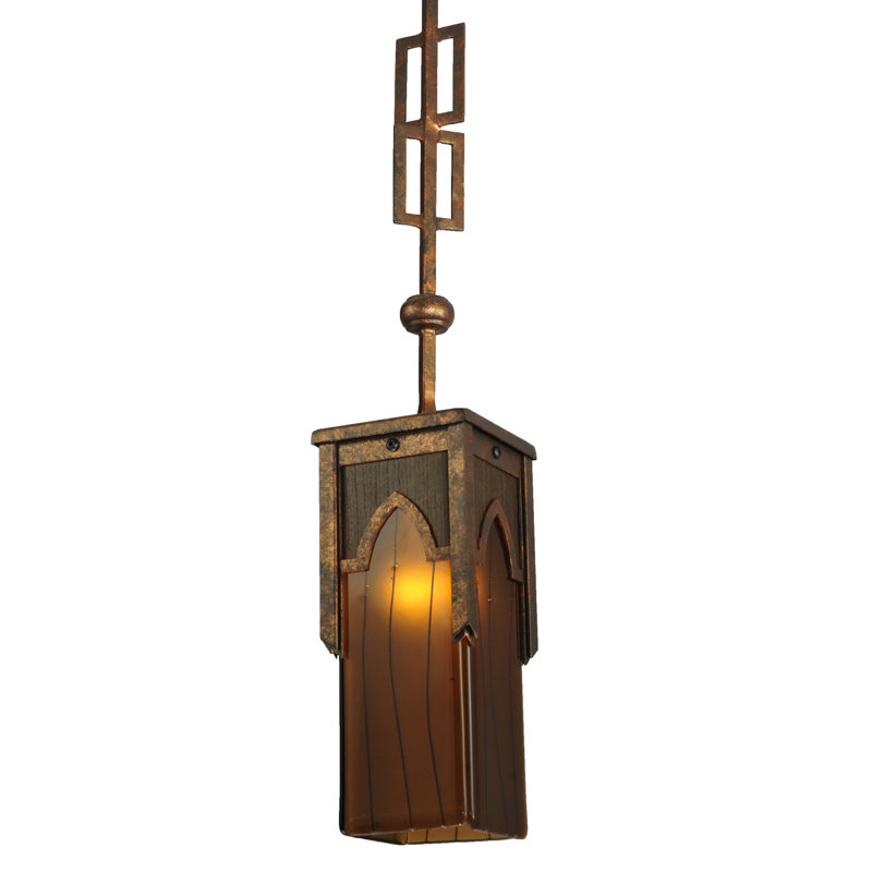 1 - Light Gilded Tobacco Unique/Statement Pendant