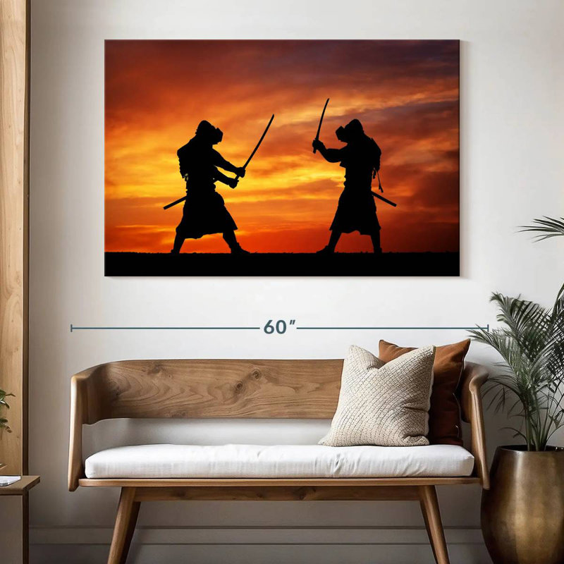 Leisha Samurai Sunset Duel, H 34 po x l 51 po
