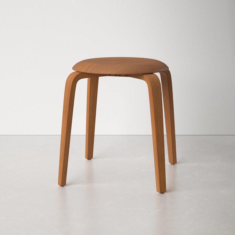 Luella Accent Stool, Walnut