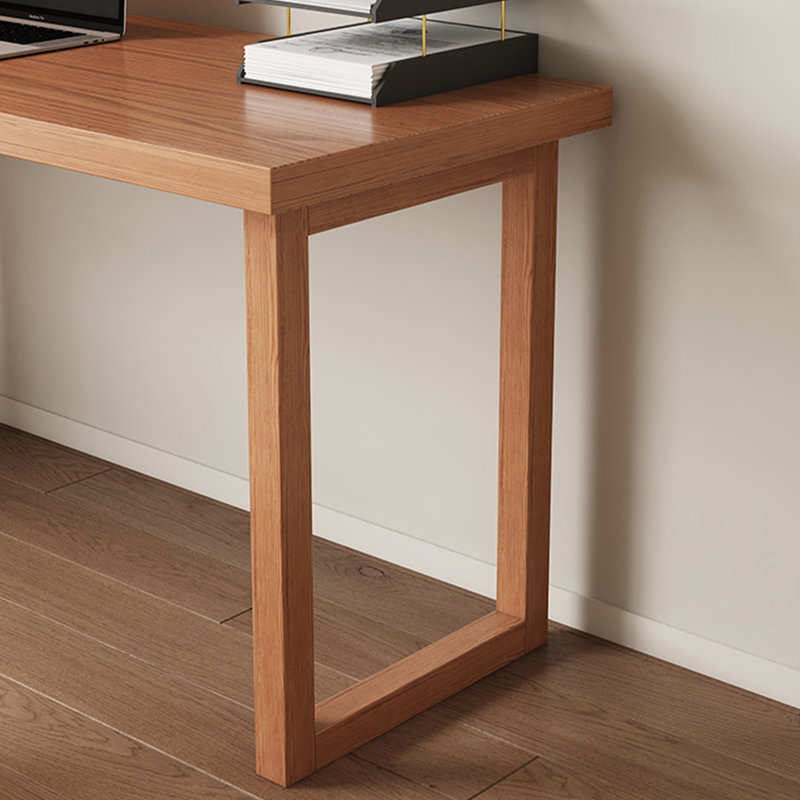 Bureau en bois massif en L Burlywood, H 29,53 po x l 70,87 po x P 35,43 po, Retour à gauche