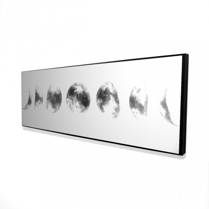 «Eclipse Phases», toile encadrée - Astronomie minimaliste