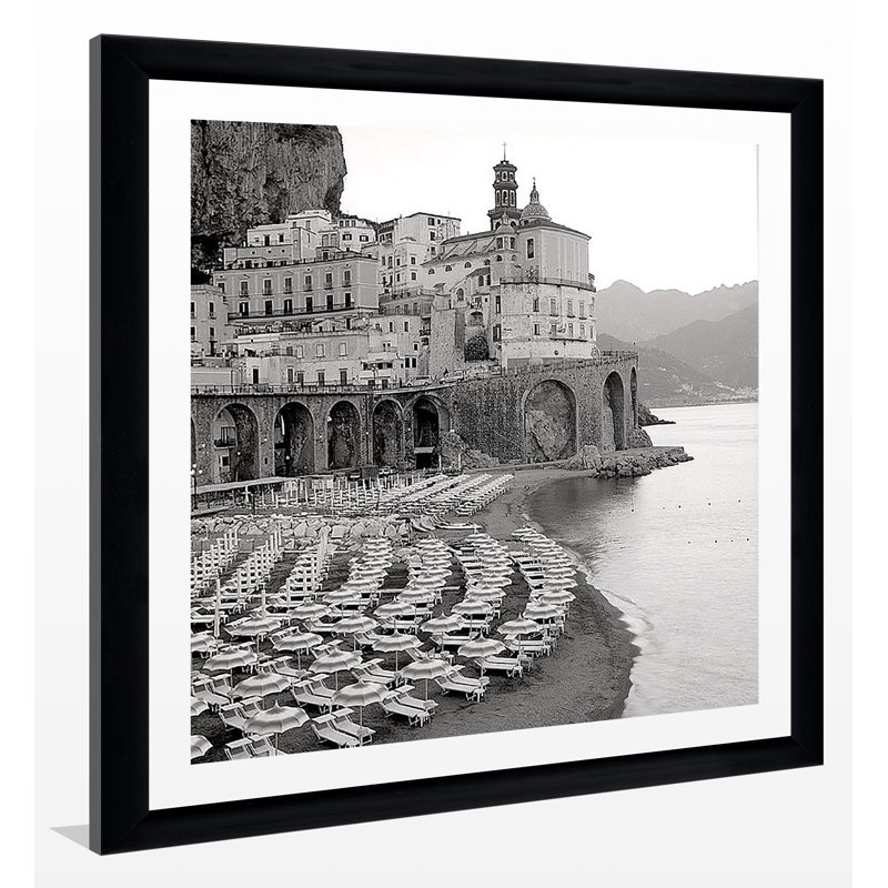 « ombrellone da spiaggia xxxi » par alan blaustein,, reproduction de photo encadrée, H 39,5 po x l 39,5 po x P 0,75 po