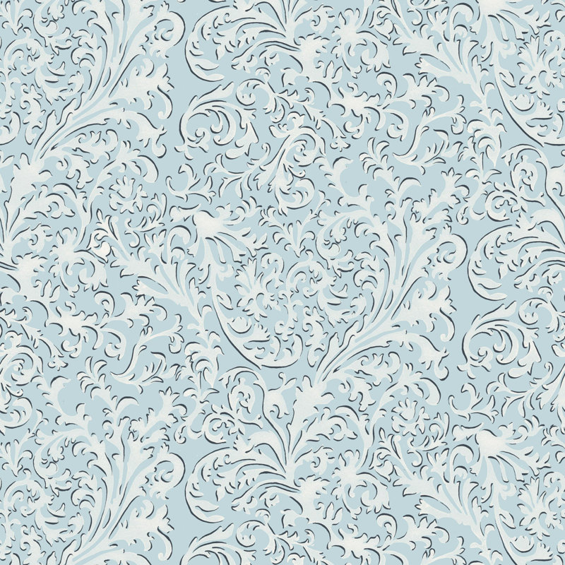 Florentine Vine - Daytime Blue Wallpaper
