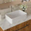 Lavabo de salle de bain vasque rectangulaire en céramique 21 "X 14"