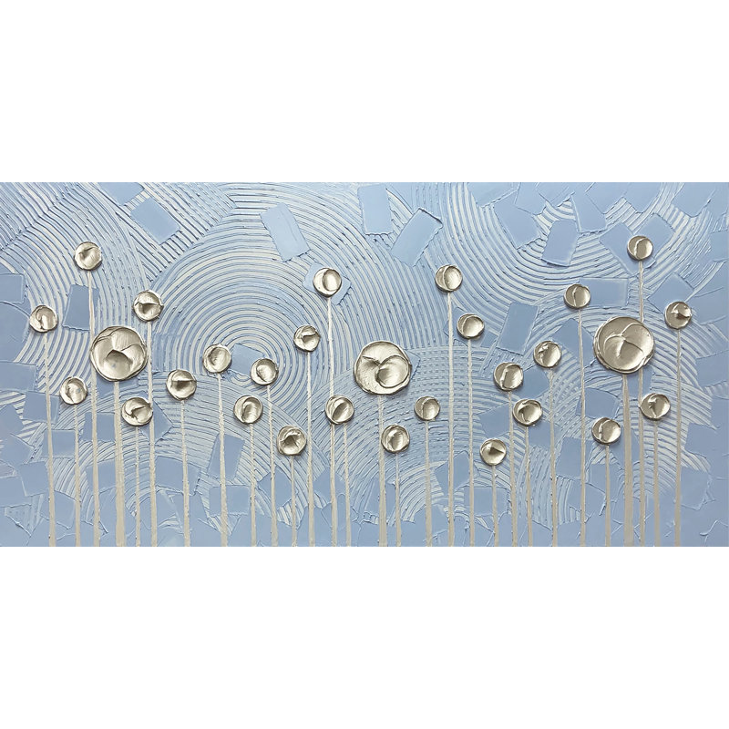 Glam Plants & Flowers Wall Decor on Canvas, 24" H x 48" W x 1.5" D