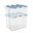 Sterilite 30 Qt Hinged Lid Storage Box, Plastic Container, Washed Blue, 18 Pack-123432613
