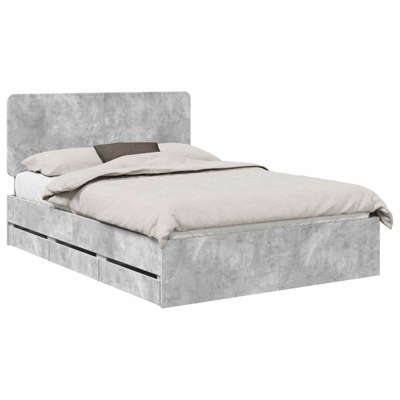 Bed, Kingsize (5'), Concrete Grey