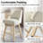 Swivel Counter Height Bar Stools Set Of 3, 25.4''H Upholstered Barstools With Backs, Modern Bar Stool Chairs For Kitchen Island, Wood Legs, Fabric, Stools Counter Chair-754635005-754635007