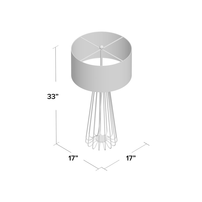 Ensemble de lampes de table blanches 33 po Anchondo